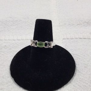 Sterling Silver Celtic Knot Peridot Ring